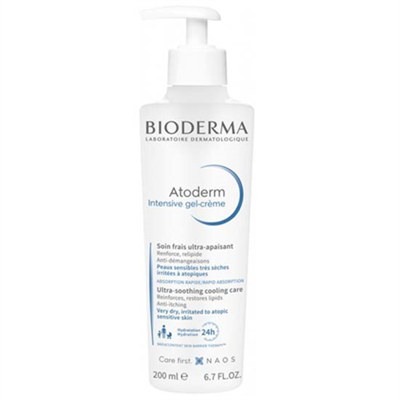 Bioderma Atoderm Intensive Gel-Cream 200 ml ( Yatıştırıcı , besleyici ve ferahlatıcı etkili nemlendirici jel krem )