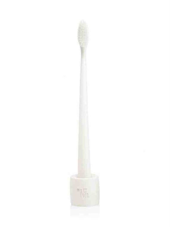 Natural Family Biodegradable Toothbrush & Stand ( İvory Desert )