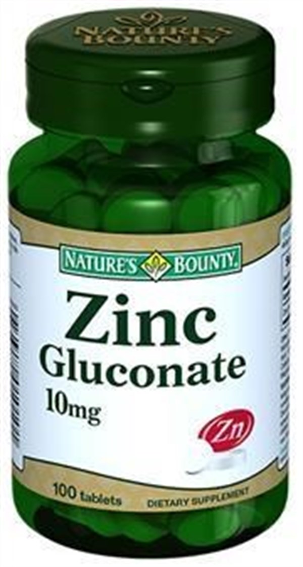 Nature's Bounty Zinc Gluconate 10 mg 100 Tablet