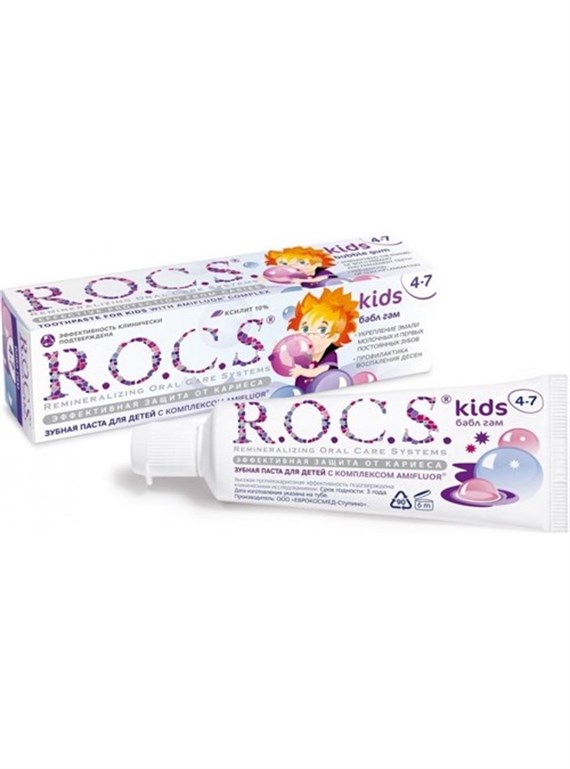 Rocs Kids 4-7 Yaş Arası Diş Macunu (Balon Sakızlı)
