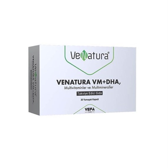 VeNatura VM+DHA Multivitaminler ve Multimineraller Takviye Edici Gıda 30 Yumuşak Kapsül