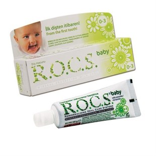 Rocs  Baby 0-3 Yaş Arası Diş Macunu Papatya Özlü