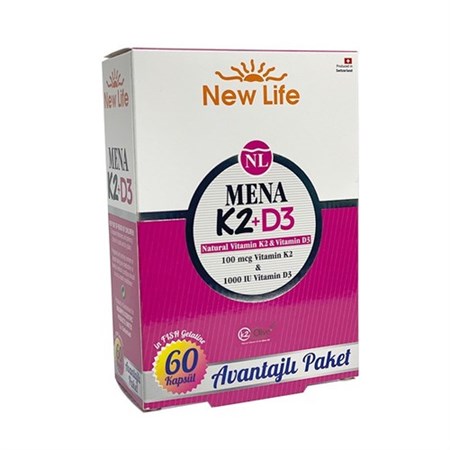 NewLife Mena K2+D3 Avantaj Paketi 60 Kapsül