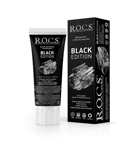 Rocs Black Edition Beyazlatıcı Siyah Diş Macunu 60 ml