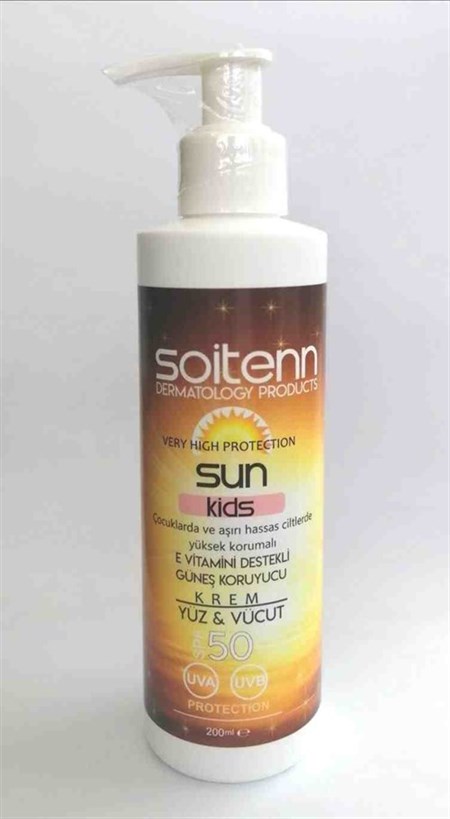 Soitenn Sun Kids SPF 50 200 Ml ( Yüz & Vücut İçin Güneş Koruyucu Krem )