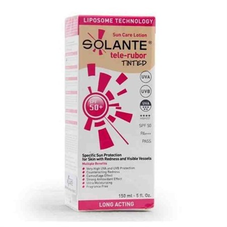 Solante Tele-Rubor Spf 50+ Tinted Kızarıklık Önleyici Güneş Koruyucu Losyon