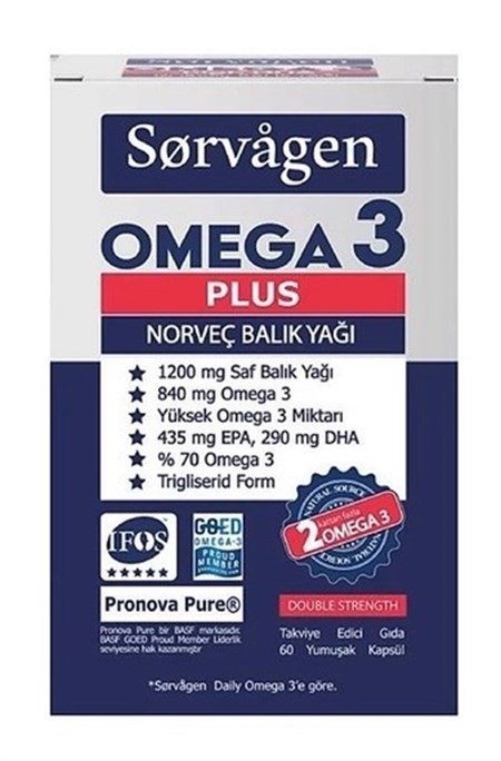 Sorvagen Omega 3 Plus Norveç Balık Yağı 60 Kapsül