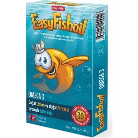 EasyFishoil Omega 3 30 Çiğnenebilir Jel Tablet-Easyvit